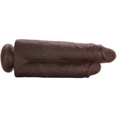 King Cock 9 Inch Two Cocks One Hole Dildo in Chocolate